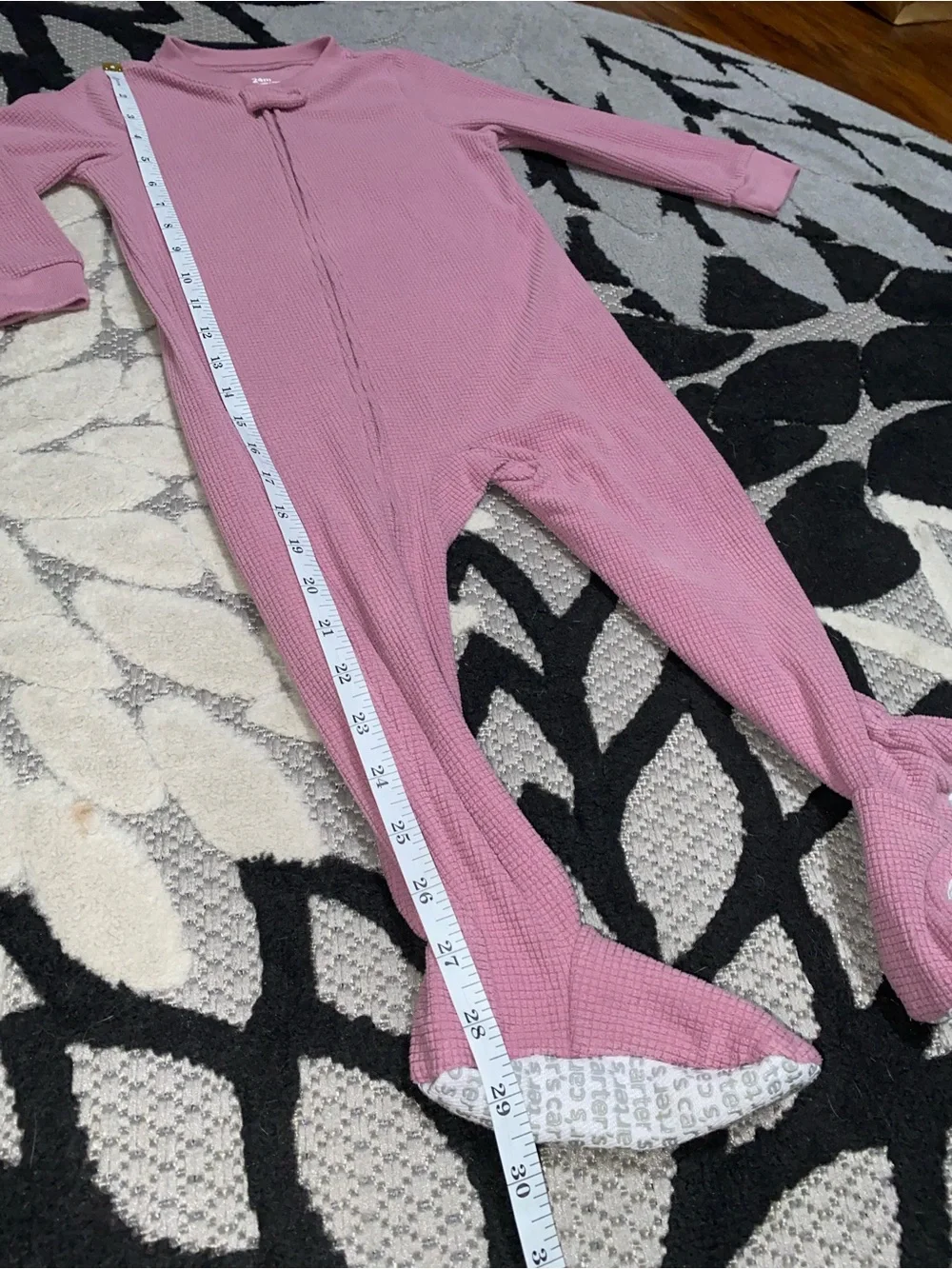 Carter’s Baby Girl 24 Months Purple Fleece Footed Pajama 2 Way Zipper